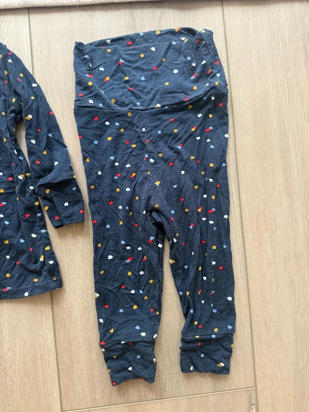 Lou Lou & Company Navy Blue Dot Matching Set with Multicolor Dots